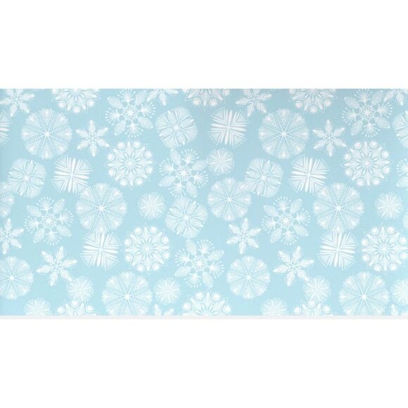 Hallmark Wrapping Paper Christmas Snowflakes on Light Blue 22.5 sq ft Roll Gift - Picture 1 of 6